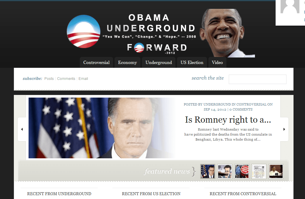 Political site for sale